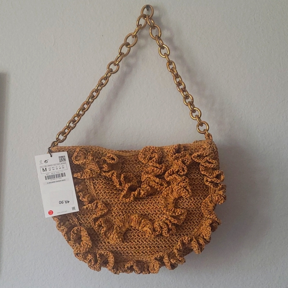 Ruffled Shoulder Bag